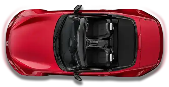 Red Mazda MX-5, top view